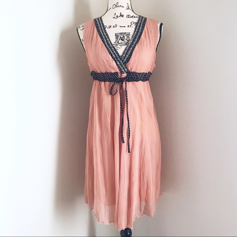 213 Industry Crepe Blush Dress Size Large